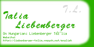 talia liebenberger business card